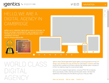 Tablet Screenshot of igentics.com